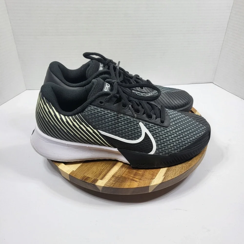 Nike Women's Court Air Zoom Vapor Pro 2 Tennis Shoes Black White DR6192 Size 8.5